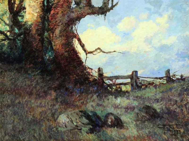 Antonio Parreiras Farm gate china oil painting image